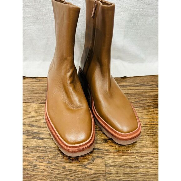 VINCE Remi Leather Moto Ankle Booties - Picture 3 of 15